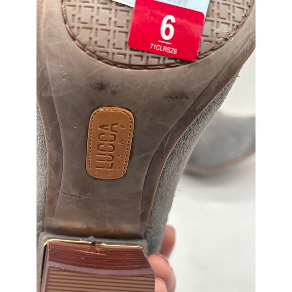 Lucca Lane Jadia Block-Heel Ankle Booties, Size 6, M, Dark Gray - Picture 13 of 14